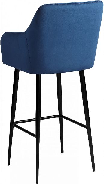 Барное поворотное кресло Барли К, Confetti blue/черный - Вид 6