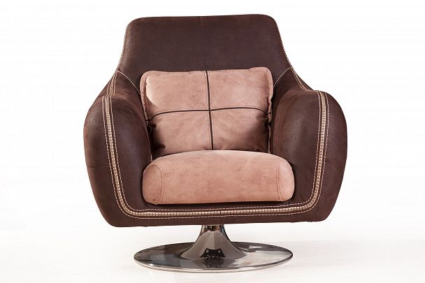 Napoli (Неаполь) кресло на хромированной опоре, замша - Вид 3