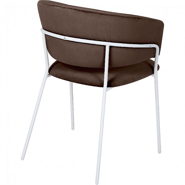 Комплект кухонных стульев Даксон коричневый велюр/белый, 2 шт. - Вид 4