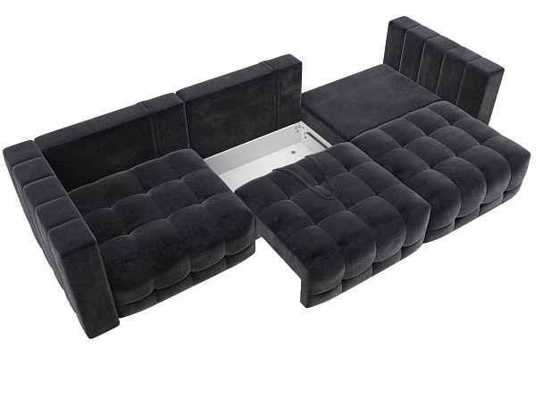 Диван прямой Лига-052 НПБ Лонг Велюр серый - Вид 8