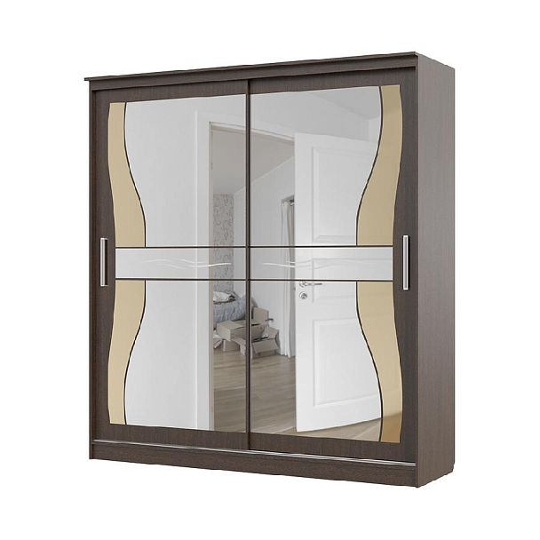 Шкаф-купе Олимп 1 (2000*2200*650) венге/венге - Вид 1