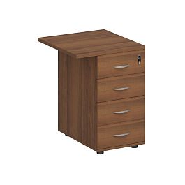 Брифинг-приставка с тумбой 4-ящичной с замком Комфорт К.307 французский орех - Фото предпросмотра