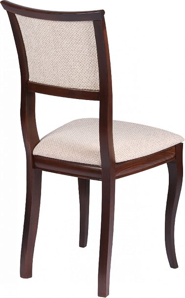 Комплект деревянных стульев с мягким сиденьем Камир Темный орех/Кремовая рогожка, 4 шт. - Вид 4