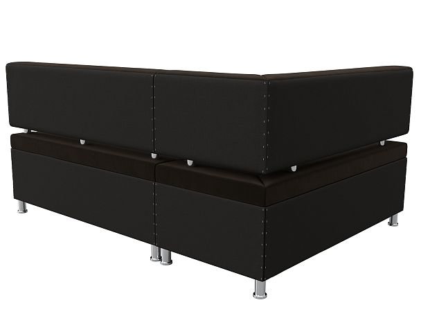 Кухонный уголок Стайл левый (полностью микровельвет коричневый) - Вид 6