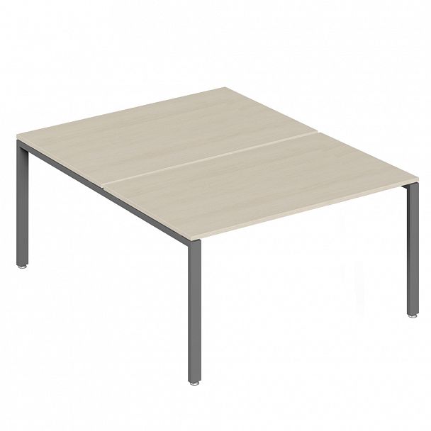 Бенч-система на 2 места Trend Metal 140x147x75 светлый дуб - Вид 1