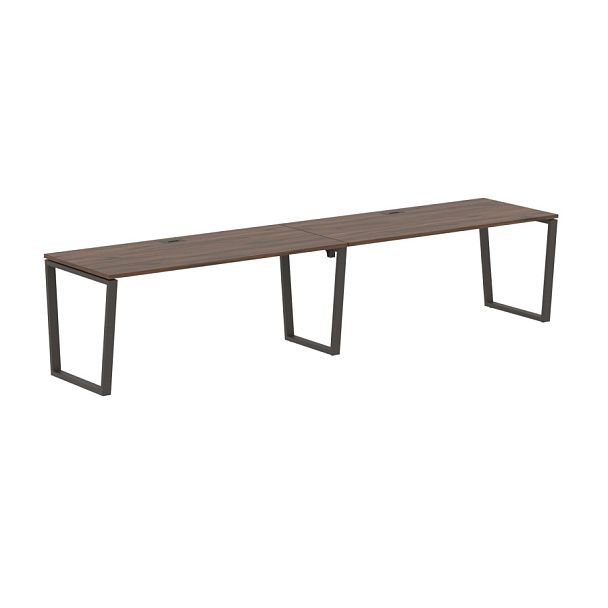 Стол 2-х местный EVWST 3580 Дуб Денвер тёмный/Мокко 3526х800х750 EDIS - Вид 1