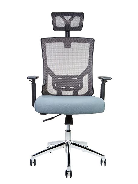 Кресло Гарда SL / черный пластик / серая сетка / серая сидушка - Вид 2