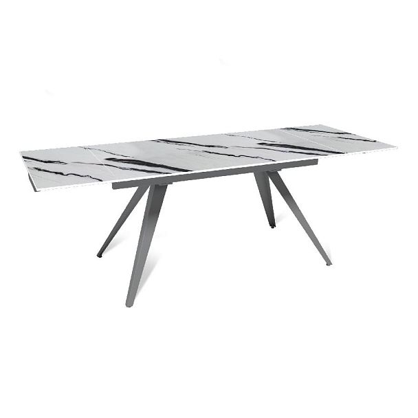 Стол раскладной Asti (140+40+40), керамика глянцевая Panda White - Вид 4
