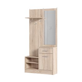 Прихожая "Дебора" (900х1840х292) дуб сонома/дуб сонома - Фото предпросмотра