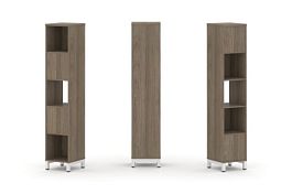 Стайл Проджект Набор стеллажа 2-х сторон., 5 яр. SN.NSD-511 Вяз Благородный/Металл Белый 387*400*198 - Фото предпросмотра