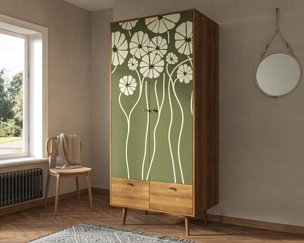 Шкаф двухстворчатый Berber арт BB16/Print_53 - Вид 3