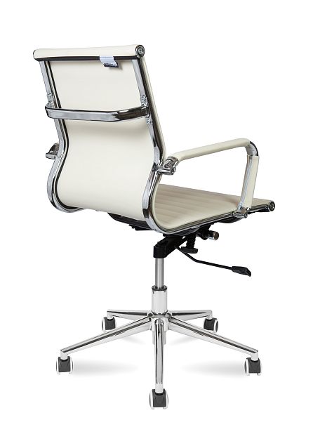 Кресло Техно LB / хром / слоновая кость экокожа - Вид 4