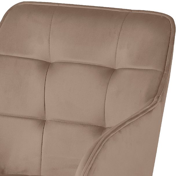 Полубарное поворотное кресло Мони К, Confetti latte/белый - Вид 7