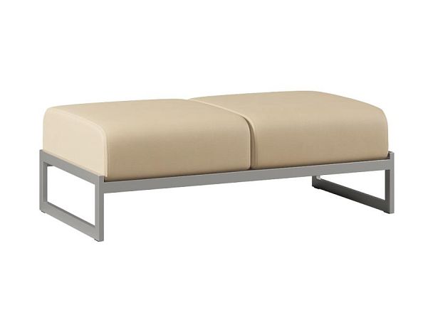 Пуф Everprof Solo Everprof Solo двухместный Металл Серый Экокожа Бежевый - Вид 1