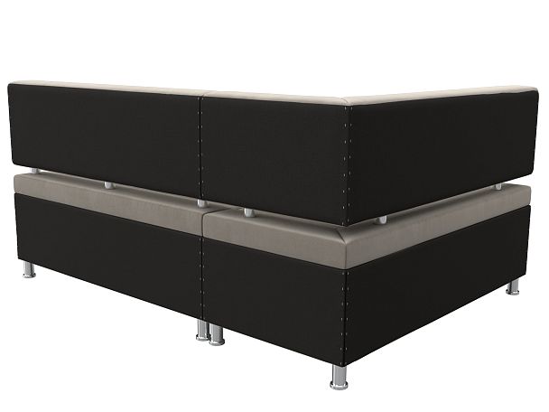 Кухонный уголок Стайл левый (полностью микровельвет бежевый) - Вид 6