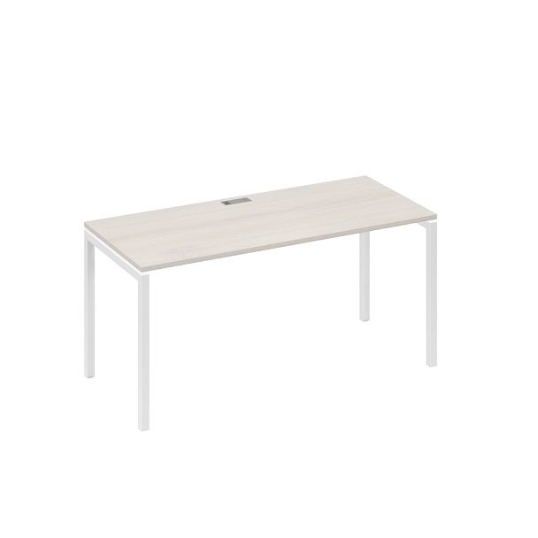 Стол письменный на металлокаркасе DUE A4 А4 С2 015 БП дуб / металлокаркас белый - Вид 1