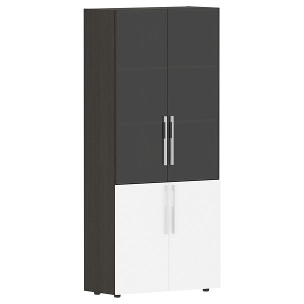 Шкаф комбинированный СП-064-25-16 Белый глянец/Дуб Мореный 900х450х2010 KANON - Вид 1