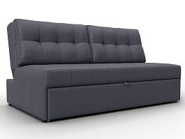 Диван прямой Лига-107 (160) Экокожа серый - Фото предпросмотра