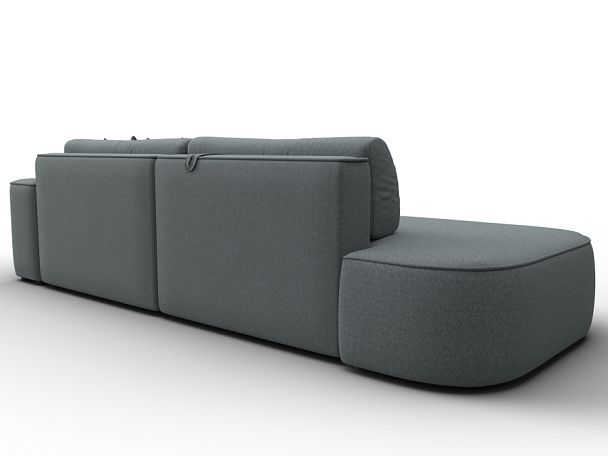 Диван угловой Лига-065 БП угол правый Рогожка серый - Вид 5