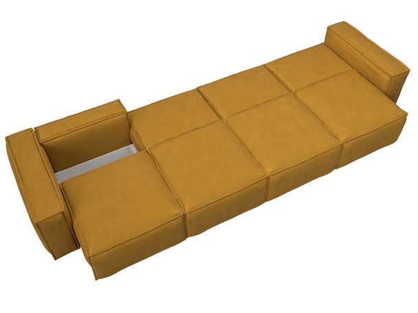 Диван прямой Лига-081 НПБ МегаЛонг Велюр желтый - Вид 10