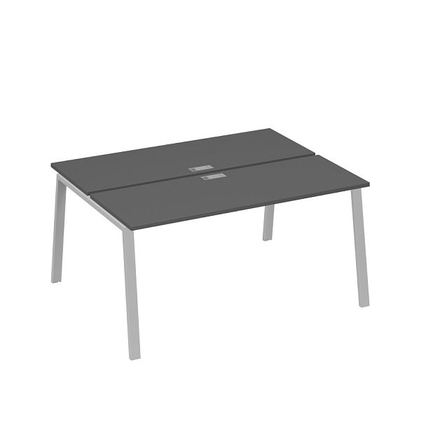 Станция 2х160 рабочая с металлокаркасом TRE A4 А4 Б3 172  БП антрацит премиум / металлокаркас серый - Вид 1