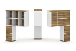 Concept Надставка высокая CN.ONV-007 Сандал Янтарный/Белый Бриллиант/Металл Белый 1099*350*1486 - Фото предпросмотра