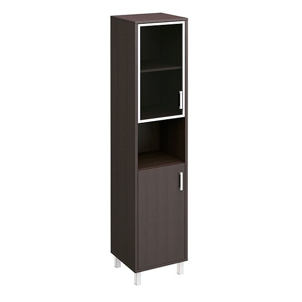 Шкаф левый стекло в раме + ДСП без замка + ниша "Борн" В 431-819 дуб шамони - Вид 3