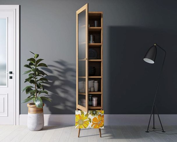 Буфет Berber одностворчатый с ящиком принт 47 арт BB48/Print_47 - Вид 2