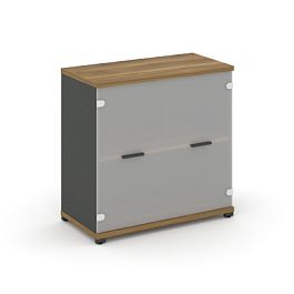 Concept Шкаф 1 широкая секция, 2 ниши CN.STS.E-213 SM A Сандал Янтарный/Антрацит/Металл Антрацит/Сатин 836*420*818 - Фото предпросмотра