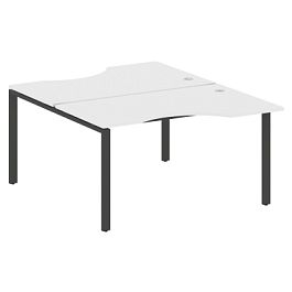 Metal System Р. ст. криволинейная на П-образном м/к БП.РАС-СА-2.2 Белый/Антрацит металл 1400*1835*750 - Фото предпросмотра