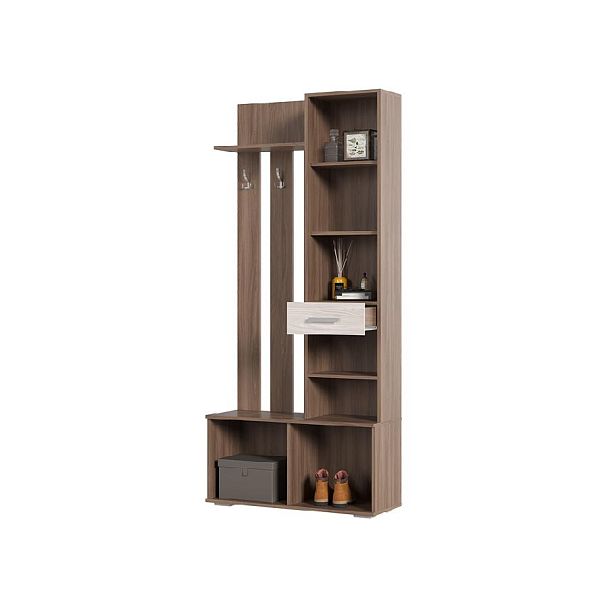 Прихожая "Сорренто" (910*2020*340) шимо темный/шимо светлый - Вид 2