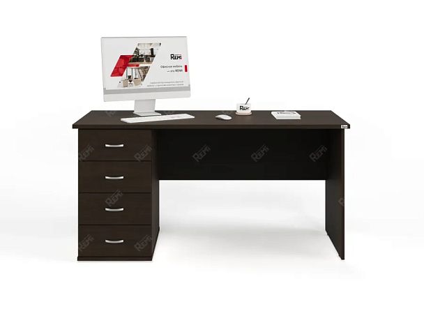 ЛАЙТ / LIGHT RLG007-15x6L Однотумбовый стол 150x60x75 Венге - Вид 2