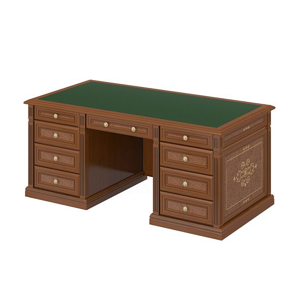 Стол "Версаль люкс"  ПК-ВРЛ-СТ205Х90И3К/ДП/2-В1-217 орех орвието - Вид 1