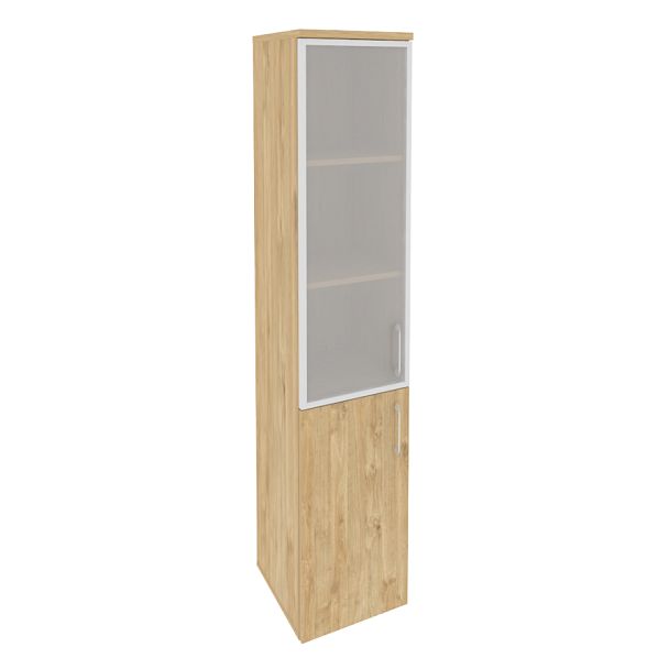 Onix Шкаф высокий узкий левый O.SU-1.2 R (L) Тиквуд светлый 400*420*1977 - Вид 1