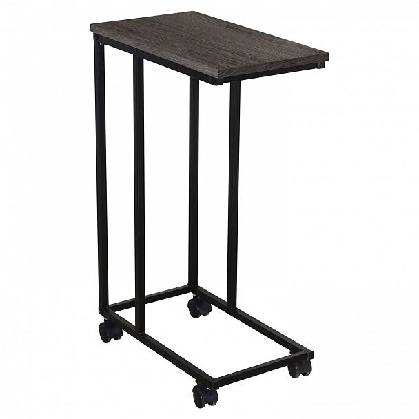 Стол журнальный на металлокаркасе BRABIX LOFT CT-001, 457х380х685 мм, цвет морёный дуб, 641859 - Вид 2