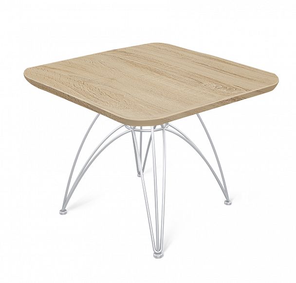 Столик журнальный Sheffilton SHT-S112/ЛДСП 60/60 хром лак/дуб сонома - Вид 2