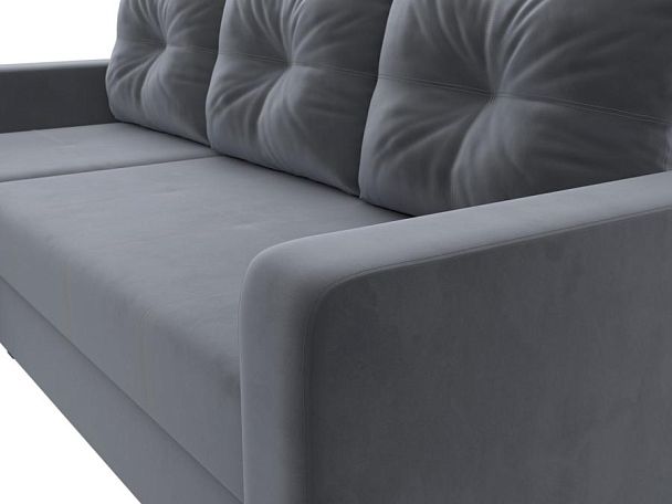 Диван угловой Ливерпуль Лайт левый угол Велюр серый - Вид 4