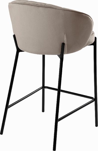 Комплект полубарных стульев Миэль серо-бежевый/черный, 2 шт. - Вид 4