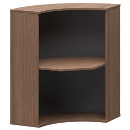Стойка угловая А-550 Орех 900x900x1220 Ресепшен - Фото предпросмотра