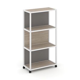 Shelf Mobile Стеллаж 4 уровня 1 секция VR.LT-STK-404.08 Дуб Аттик/Металл Белый/W-11 800*400*1523 - Фото предпросмотра