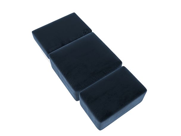 Модули диван и пуф Лига-060 НПБ Велюр синий - Вид 8