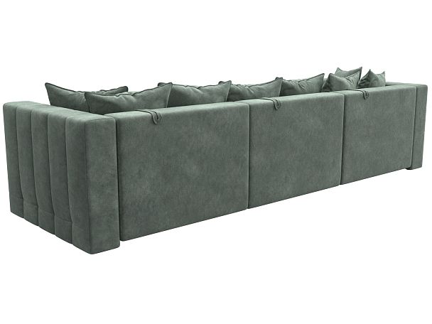 Диван прямой Лига-052 НПБ Лонг Велюр зеленый - Вид 5