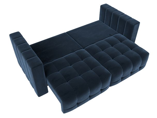Диван прямой Лига-052 НПБ Велюр синий - Вид 9
