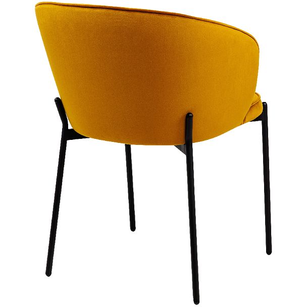 Комплект кухонных стульев Миэль горчичный велюр/черный, 4 шт. - Вид 4