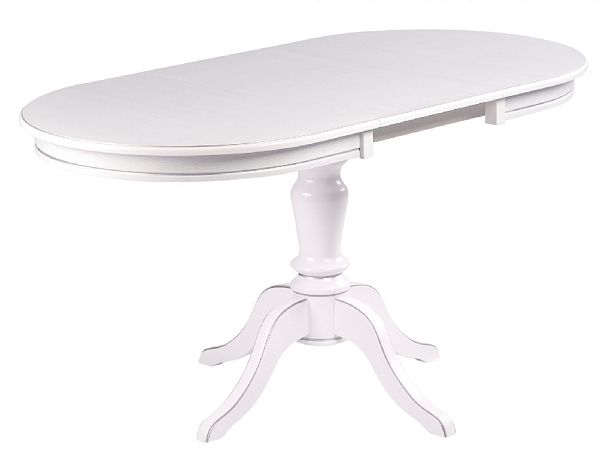 Обеденная группа стол Анфея 110(150)х75х76 Белый с серебряной патиной и 4 стула Арктос Белый с серебряной патиной/Бирюзовый жаккард - Вид 4