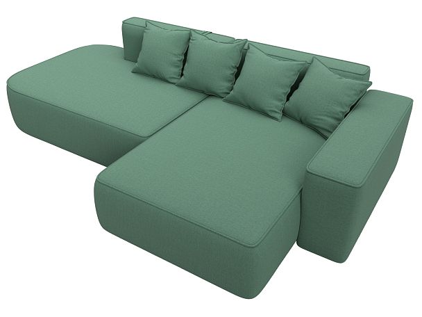 Диван угловой Лига-065 угол правый Рогожка зеленый - Вид 5