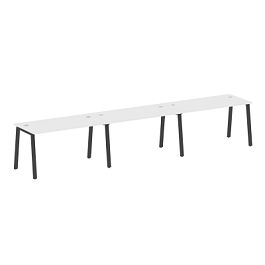 Metal System Р. ст. на 3 раб. места на А-образном м/к БА.СМ-3.3 Белый/Антрацит металл 4200*720*750 - Фото предпросмотра