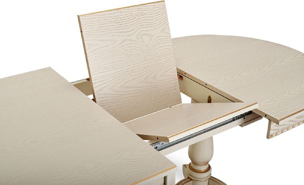 Стол деревянный раздвижной Барэнт 130(170)х90х76 Слоновая кость с золотой патиной - Вид 7