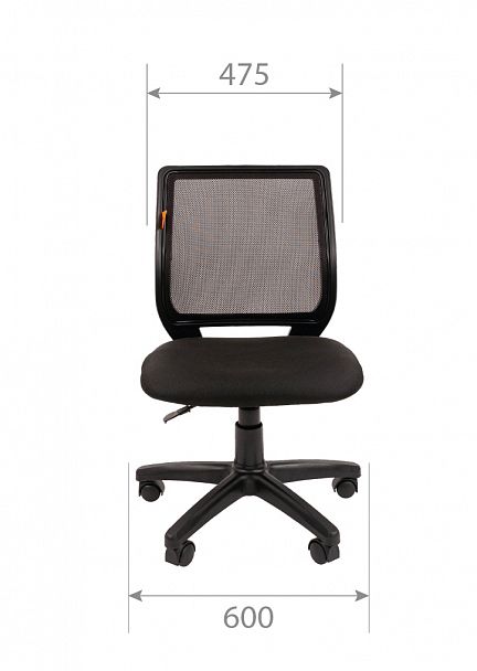 Кресло CHAIRMAN 699 б/подл, ткань стандарт/сетчатый акрил, серый - Вид 4