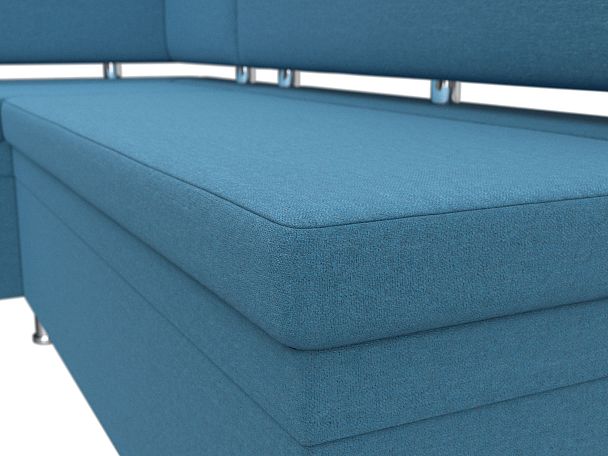 Диван кухонный угловой Стайл левый угол Рогожка голубой - Вид 4